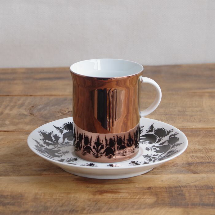 ローゼンタール ベルリン ヒルトン ブロンズゴールド デミタスカップ ソーサー Rosenthal ヴィンテージ食器 #240821-1~6 Berlin Hilton【海外直輸入中古品】