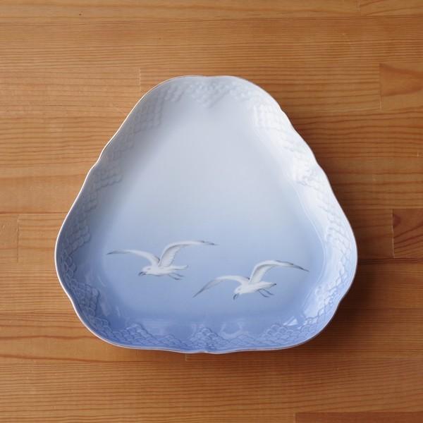 【SALE】ビングオーグレンダール シーガル かもめ 鳥 深皿 三角形 ボウル 24cm アンティーク 北欧 ビンテージ 陶器 食器 雑貨 #210719 【海外直輸入中古品】|フローマルクト