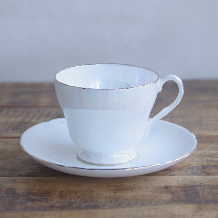 Shelley シェリー パールカラー コーヒーカップ ソーサー イギリス ヴィンテージ食器 #240809-8 レトロ アンティーク【海外直輸入中古品】