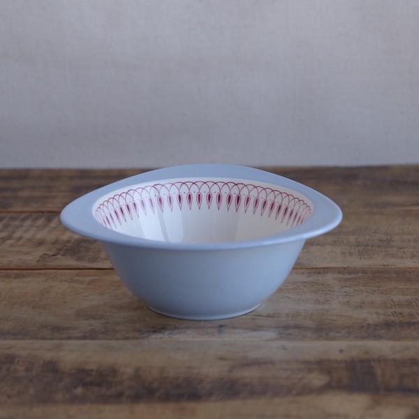スポード シャンデリア デザートボウル 小鉢 三角 13cm ブルー 赤 イギリス ヴィンテージ 食器 #220527-5 【海外直輸入中古品】