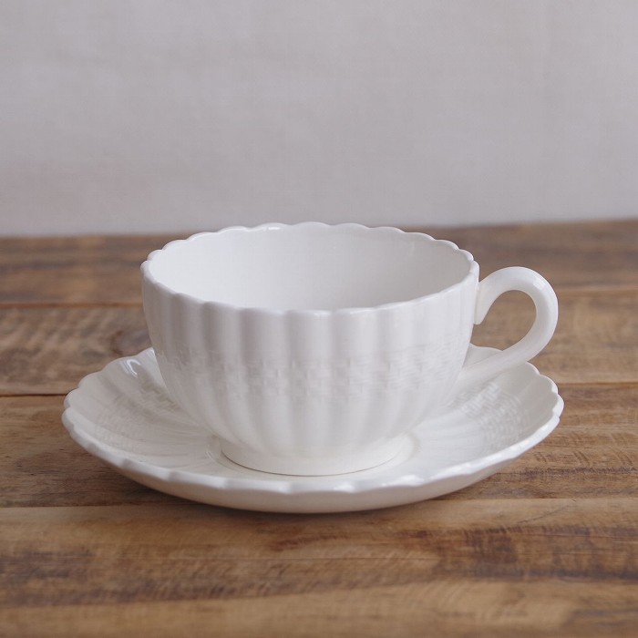 スポード チェルシーウィッカー ティーカップ ソーサー Spode Chelsea Wicker #250409-20【海外直輸入中古品】