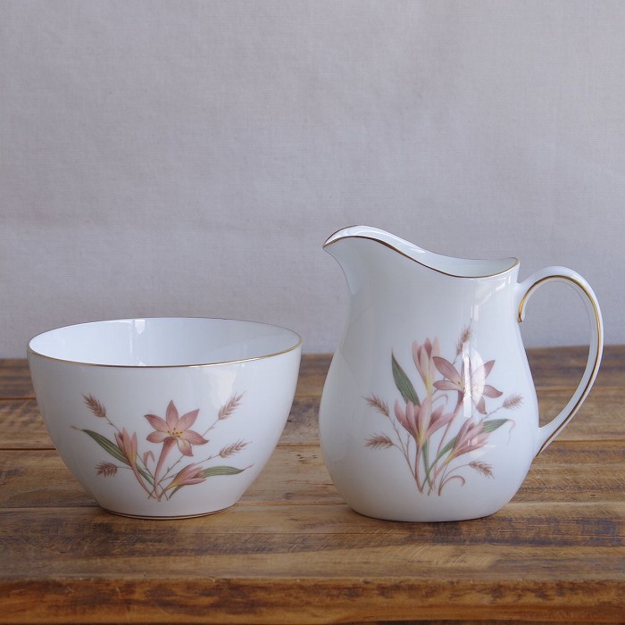 ウェッジウッド クロッカス シュガーボウル クリーマー Wedgwood Crocus #250504-1~6 【海外直輸入中古品】