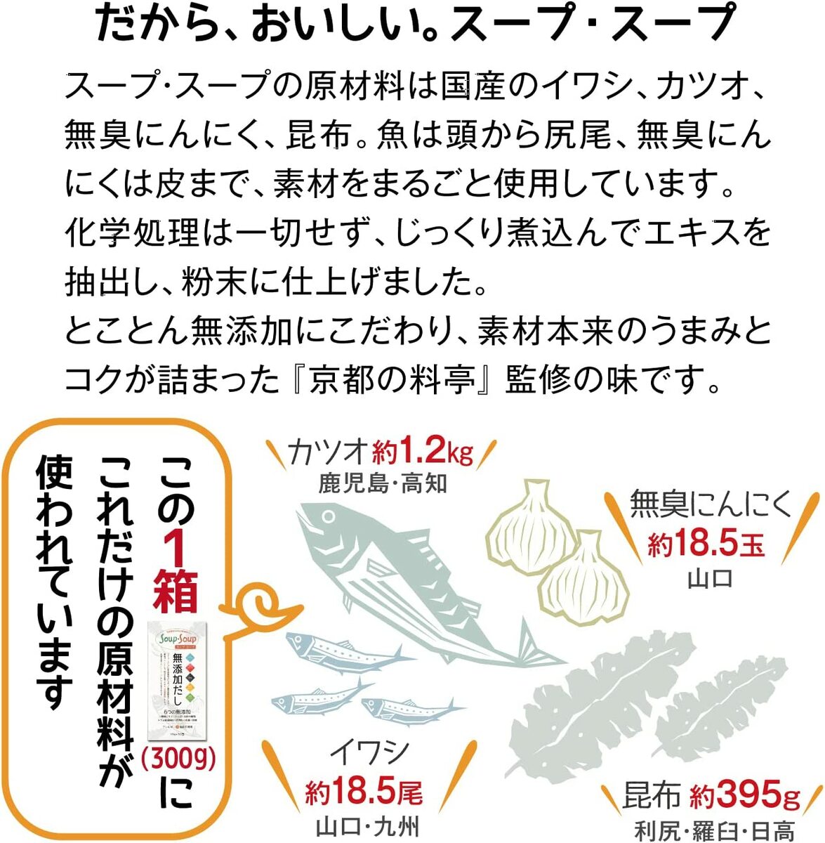 天然素材の 無添加 だし スープ・スープ 300g 【メーカー公式】【送料