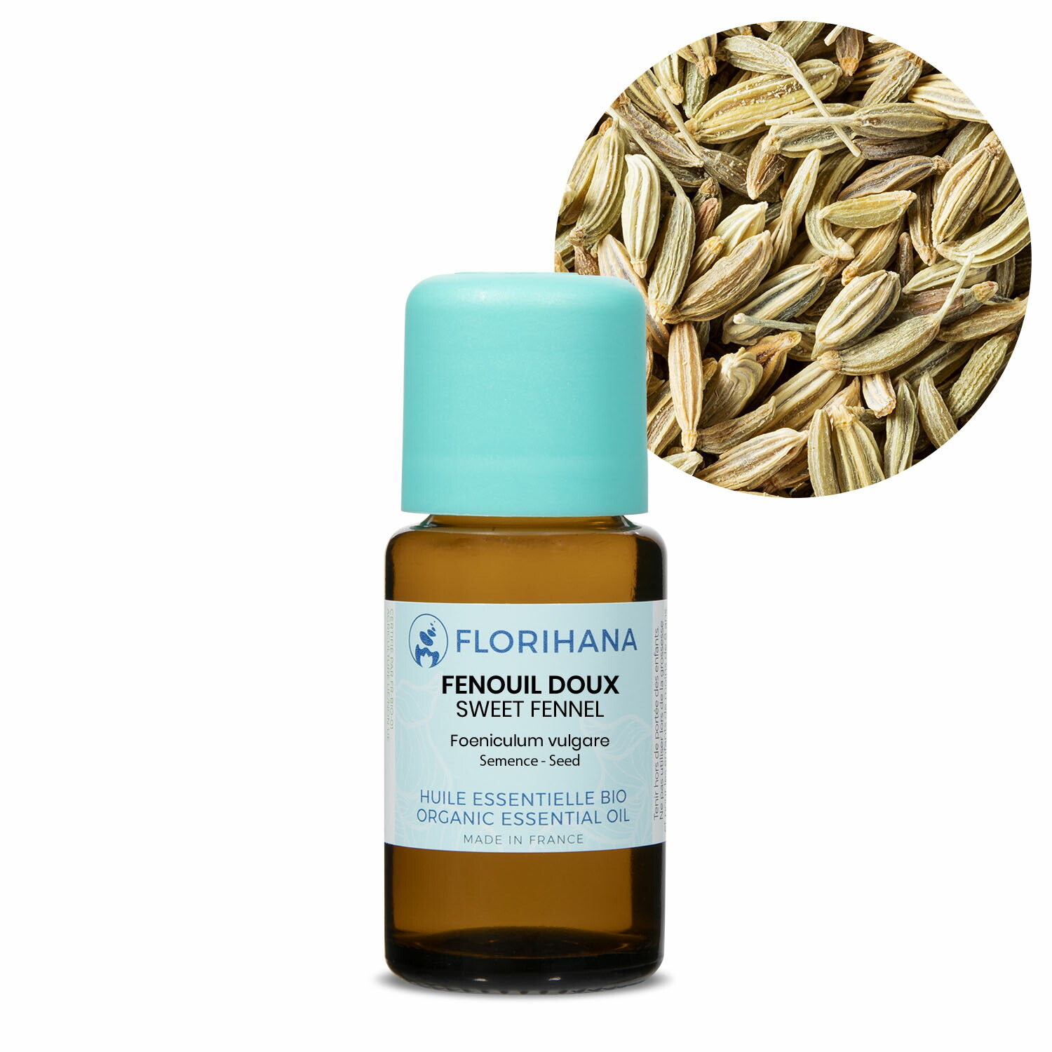 【オーガニック】 フェンネル　15g(15.5ml) 【精油 エッセンシャルオイル アロマオイル アロマ フロリハナ Florihana】
