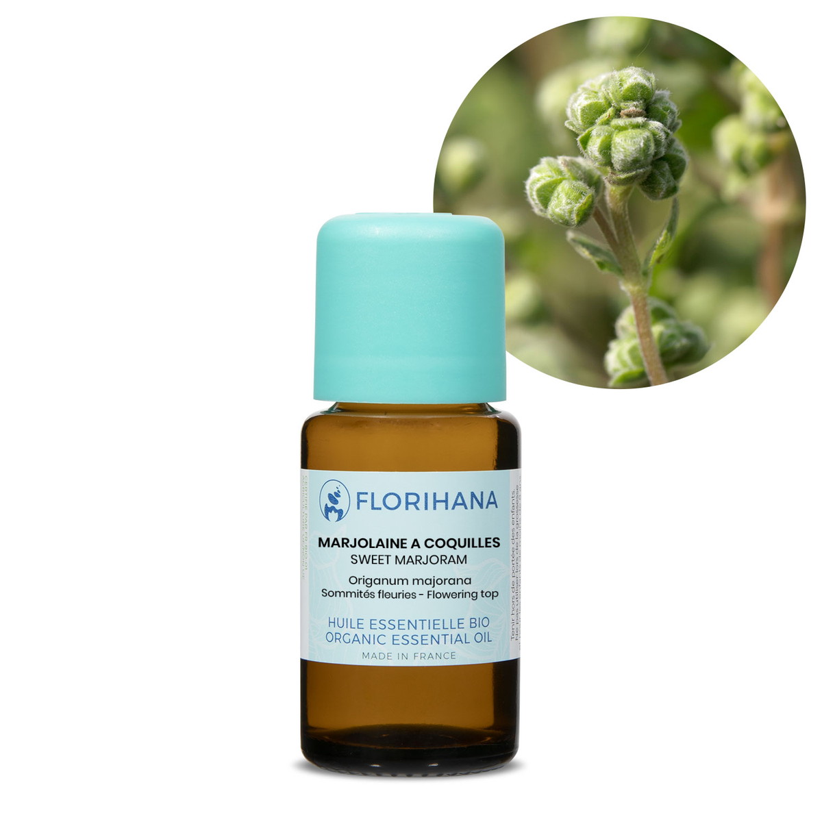 【オーガニック】 スイートマジョラム 15g(16.9ml) 【精油 エッセンシャルオイル アロマオイル アロマ フロリハナ Florihana】