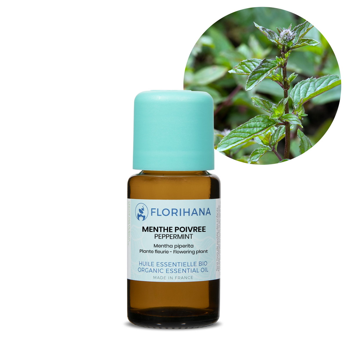 【オーガニック】 ペパーミント 15g(16.5ml) 【精油 エッセンシャルオイル アロマオイル アロマ フロリハナ Florihana】