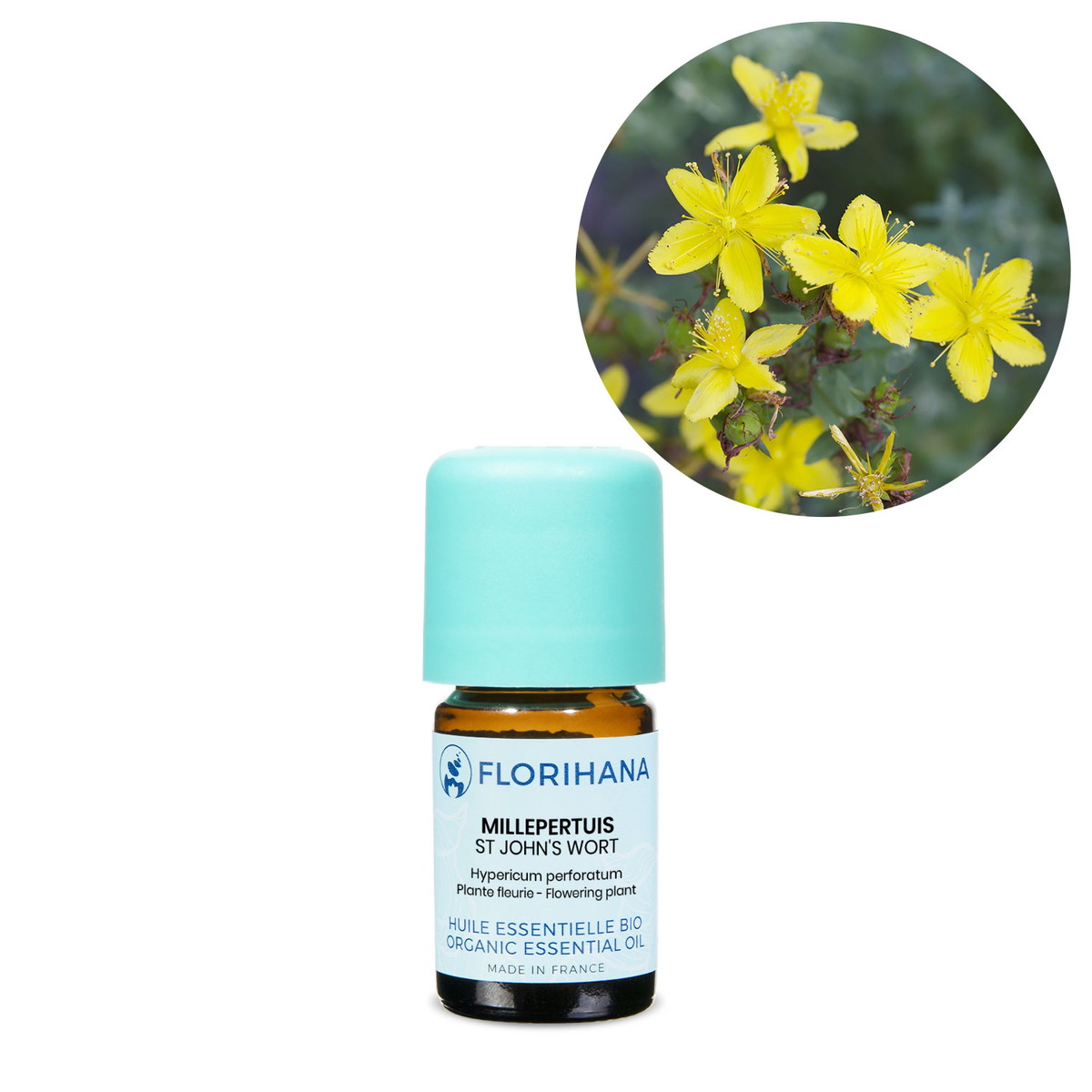【オーガニック】 セントジョーンズワート　セイヨウオトギリソウ 2g(2.5ml) 【精油 エッセンシャルオイル アロマオイル アロマ フロリハナ Florihana】