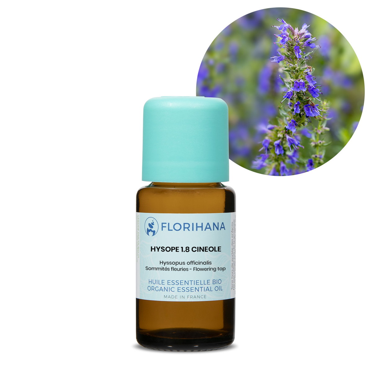 【オーガニック】 ヒソップ1.8シネオール　15g(16.5ml) 【精油 エッセンシャルオイル アロマオイル アロマ フロリハナ Florihana】