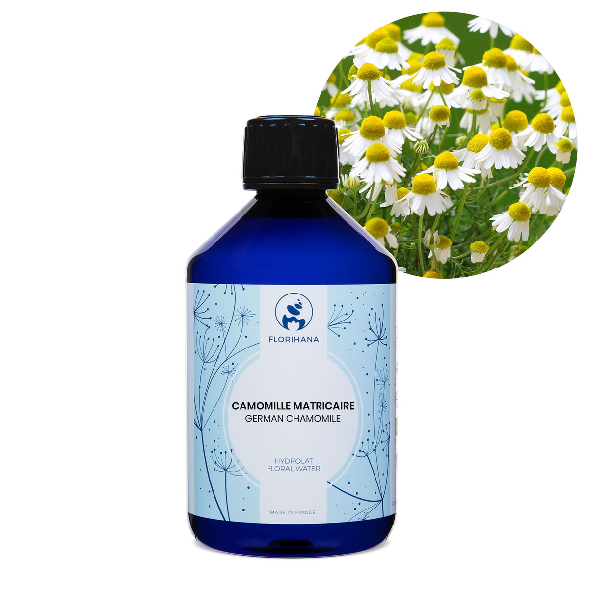 【オーガニック】 ジャーマンカモミール 500ml 【フローラルウォーター 芳香蒸留水 ハイドロソル アロマ 化粧水 フロリハナ Florihana】