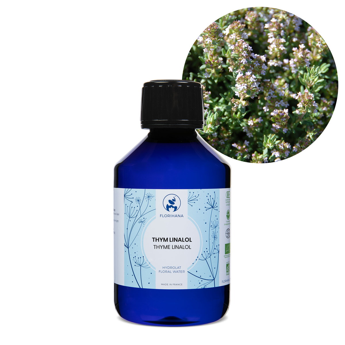 【オーガニック】 タイムリナロ−ル　200ml 【フローラルウォーター 芳香蒸留水 ハイドロソル アロマ 化粧水 フロリハナ Florihana】