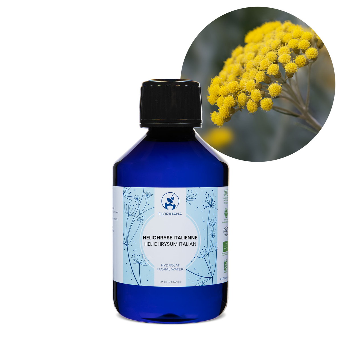 【オーガニック】 ヘリクリサム　イモーテル　100ml 【フローラルウォーター 芳香蒸留水 ハイドロソル アロマ 化粧水 フロリハナ Florihana】