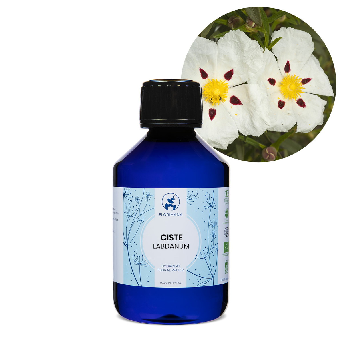 【オーガニック】 シスタス ロックローズ 200ml 【フローラルウォーター 芳香蒸留水 ハイドロソル アロマ 化粧水 フロリハナ Florihana】