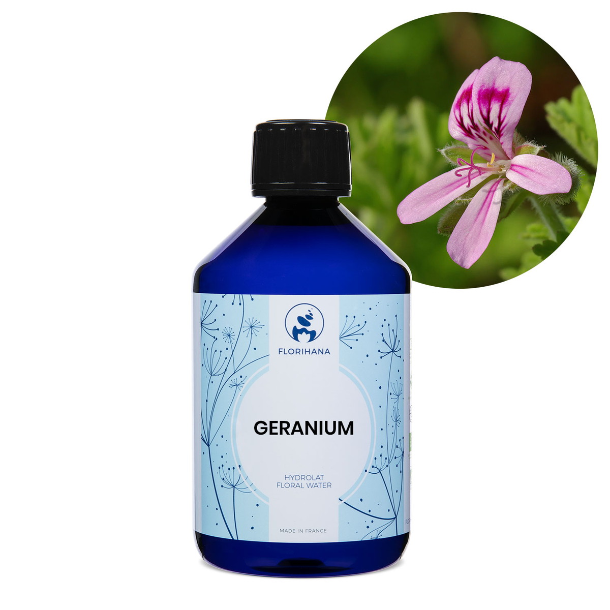 【オーガニック】 ゼラニウム　500ml 【フローラルウォーター 芳香蒸留水 ハイドロソル アロマ 化粧水 フロリハナ Florihana】
