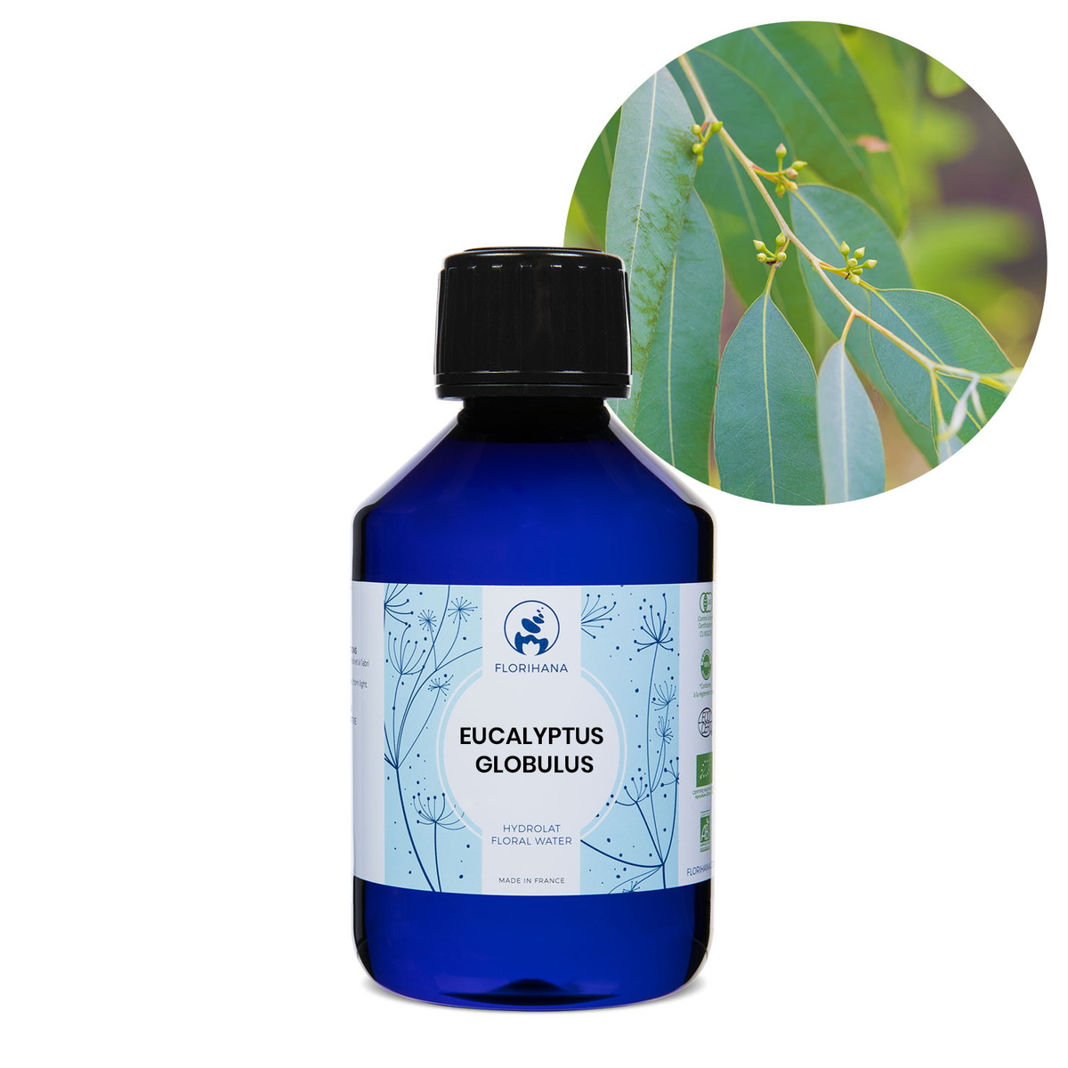 【オーガニック】 ユーカリグロブルス　200ml 【フローラルウォーター 芳香蒸留水 ハイドロソル アロマ 化粧水 フロリハナ Florihana】