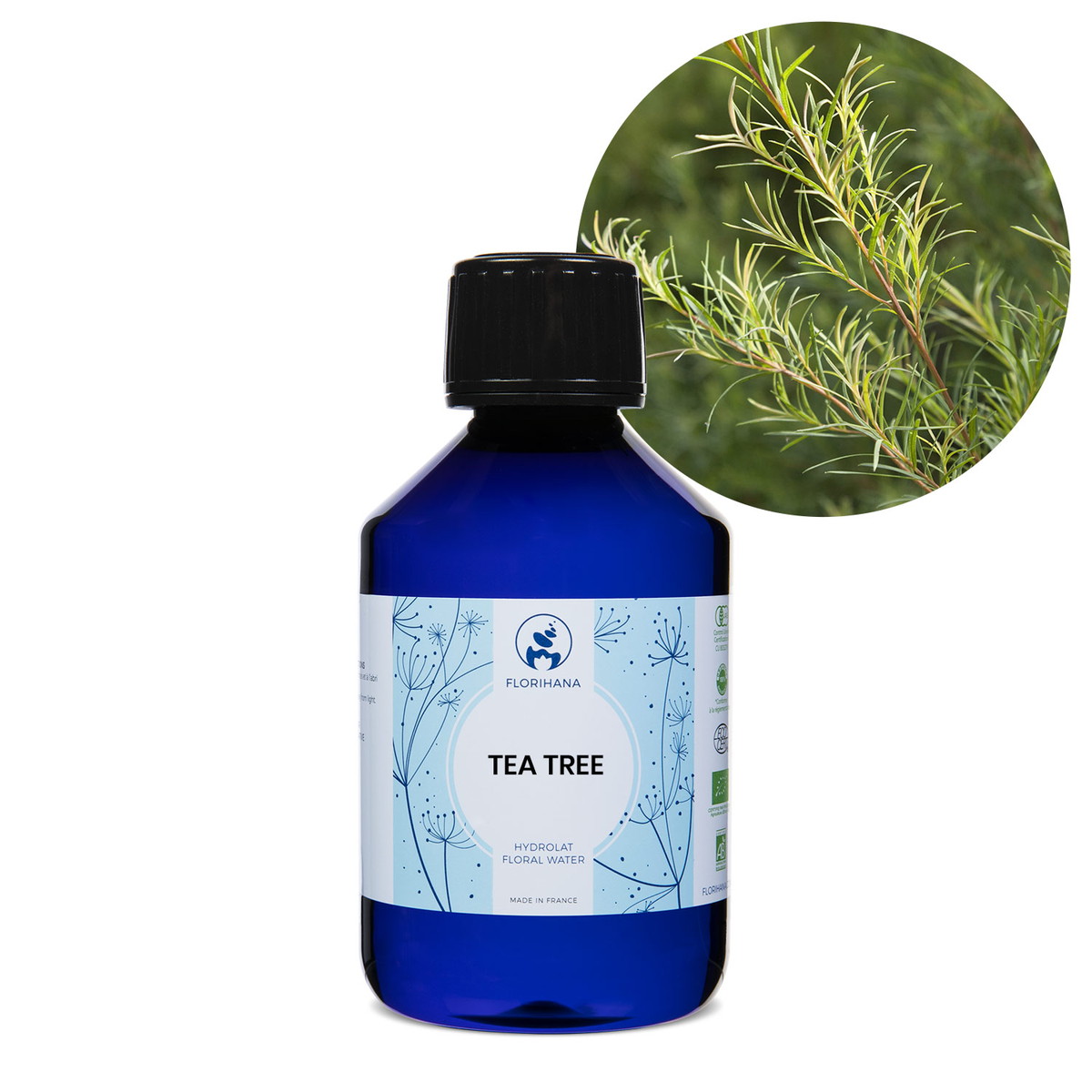 【オーガニック】 ティートリー 200ml 【フローラルウォーター 芳香蒸留水 ハイドロソル アロマ 化粧水 フロリハナ Florihana】