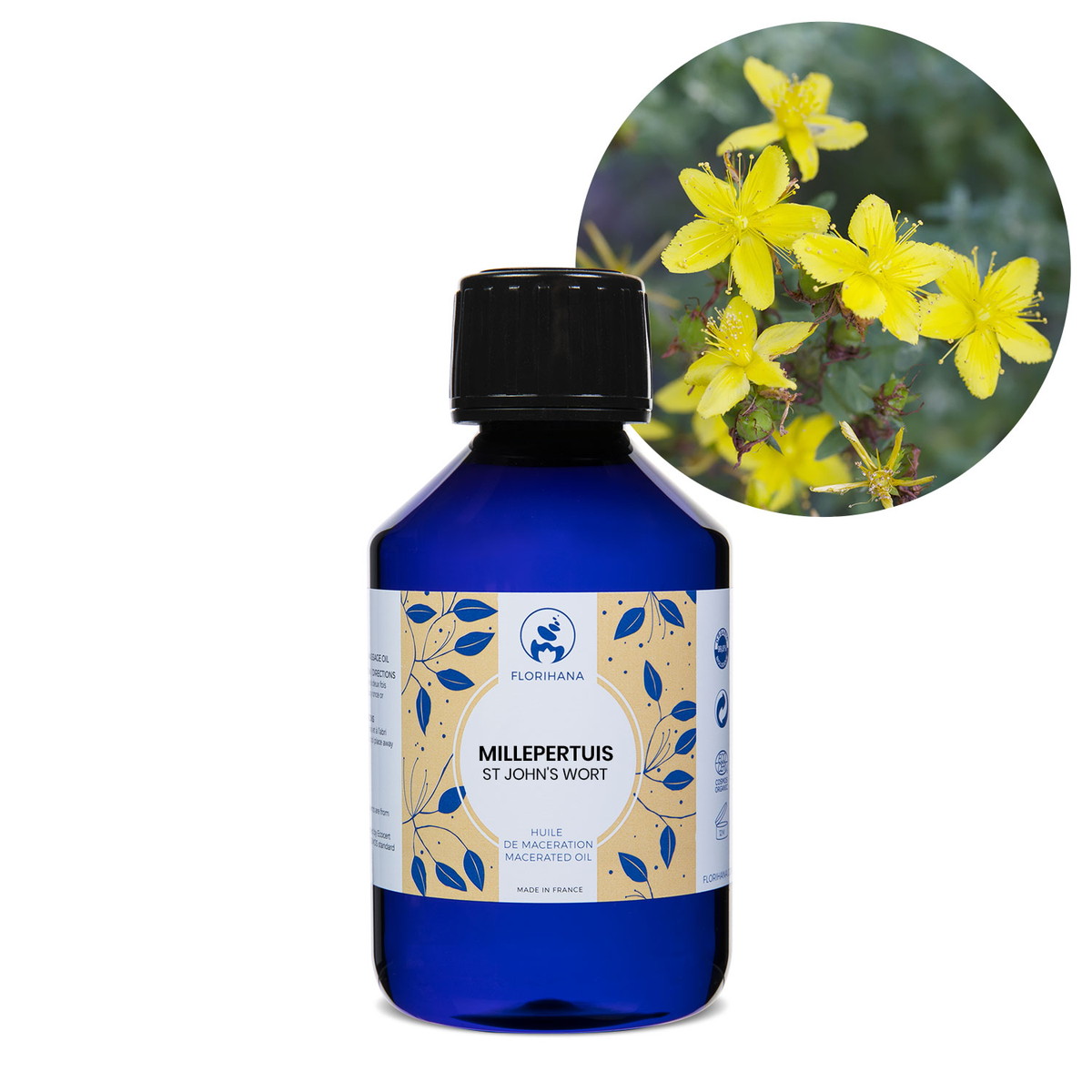 【オーガニック】 セントジョーンズワート　セイヨウオトギリソウ　200ml 【マセレーションオイル 植物油 浸出油 ベースオイル アロマ フロリハナ Florihana】
