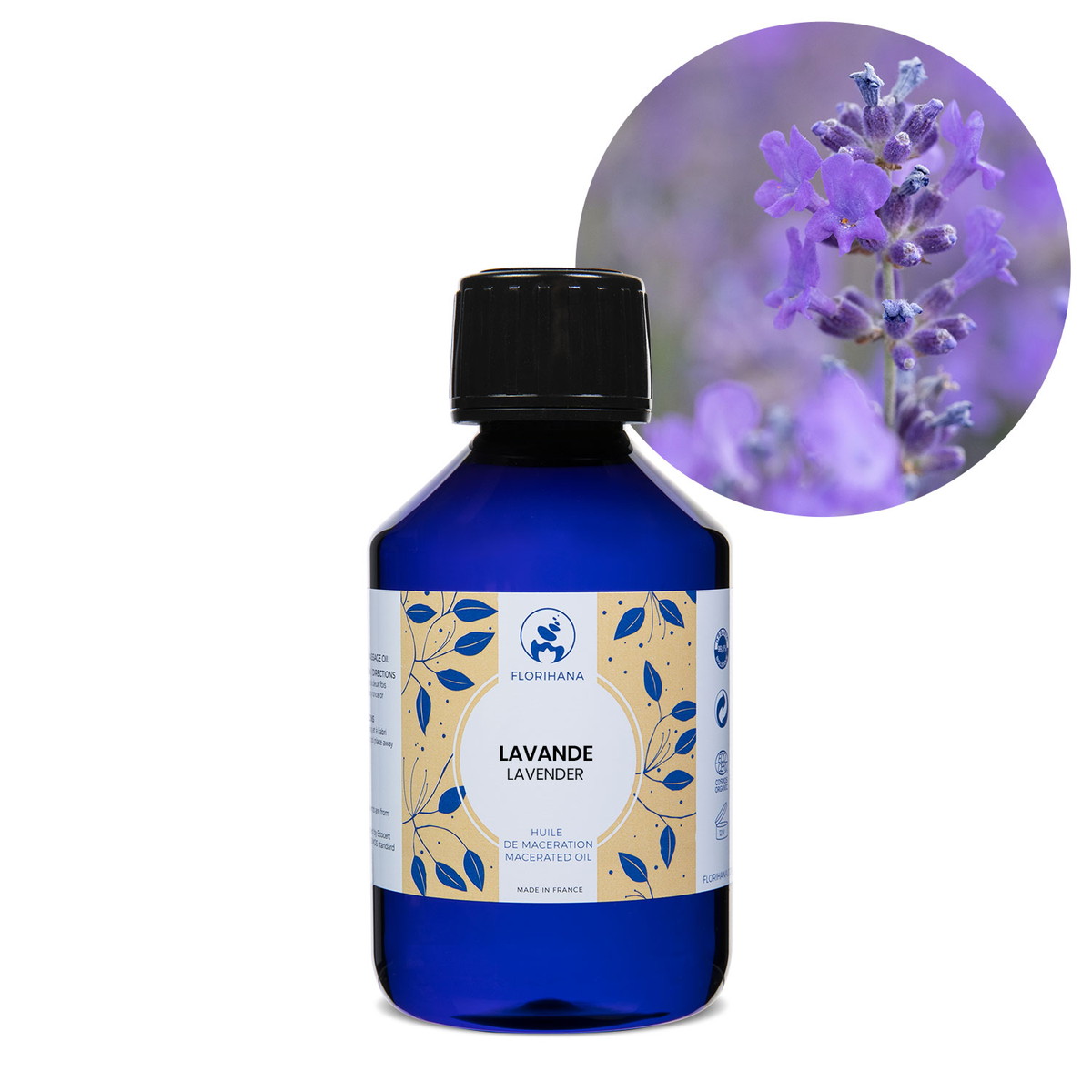 【オーガニック】 ラベンダー　200ml 【マセレーションオイル 植物油 浸出油 ベースオイル アロマ フロリハナ Florihana】