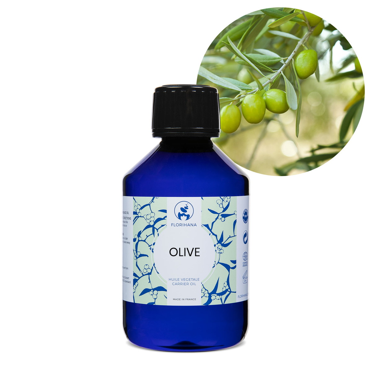 【オーガニック】 オリーブ 200ml 未精製 【キャリアオイル 植物油 ベースオイル スキンケア アロマ フロリハナ Florihana】