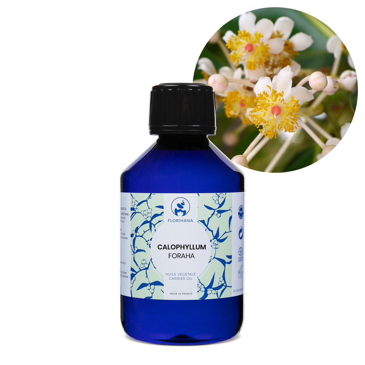 【オーガニック】 カロフィラム タマヌ　200ml 未精製 【キャリアオイル 植物油 ベースオイル スキンケア アロマ フロリハナ Florihana】