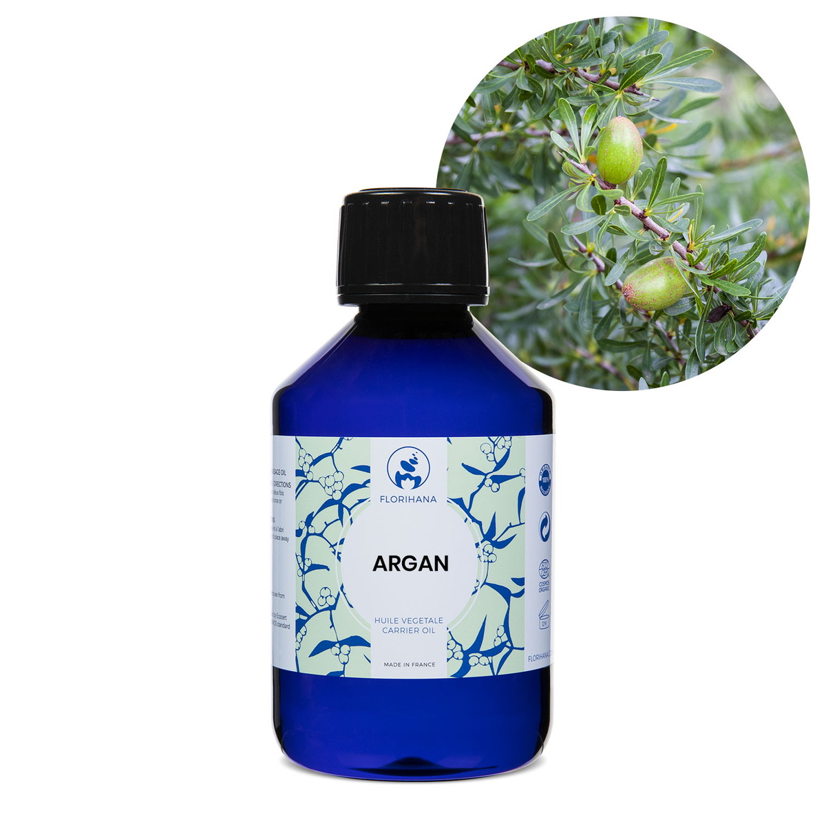 【オーガニック】 アルガン 200ml 未精製 【キャリアオイル 植物油 ベースオイル スキンケア アロマ フロリハナ Florihana】