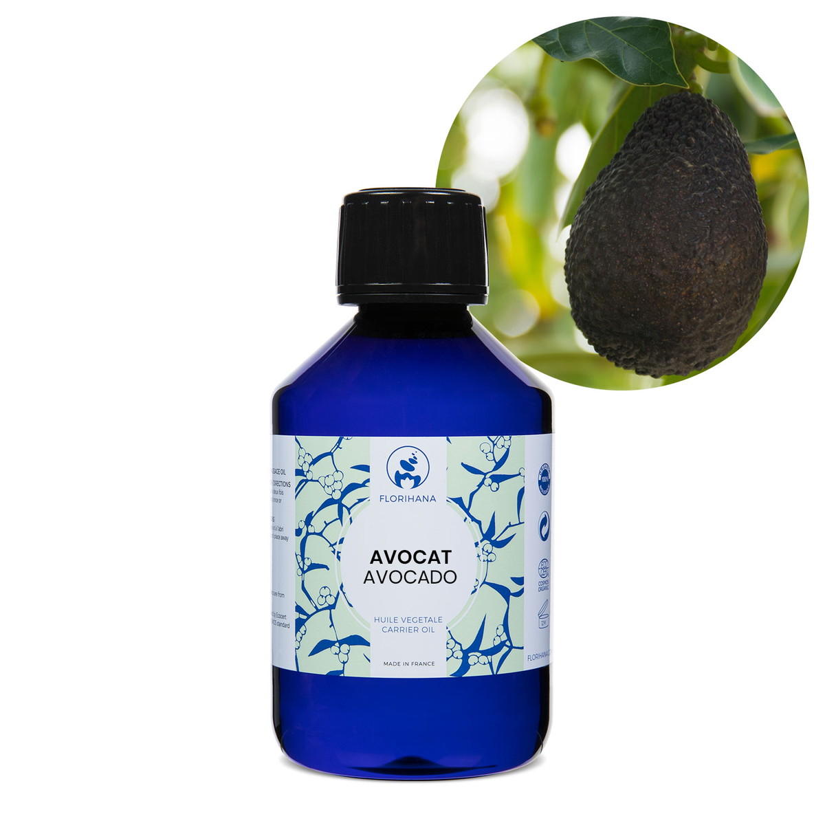 【オーガニック】 アボカド　200ml 未精製 【キャリアオイル 植物油 ベースオイル スキンケア アロマ フロリハナ Florihana】