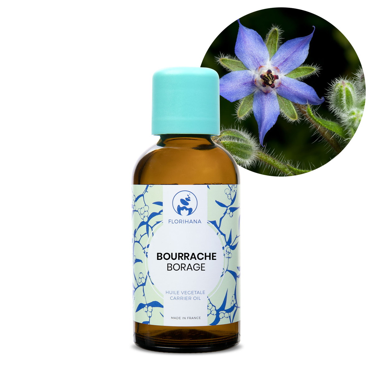 【オーガニック】 ボリジ　50ml 未精製 【キャリアオイル 植物油 ベースオイル スキンケア アロマ フロリハナ Florihana】通常税込価格2160円