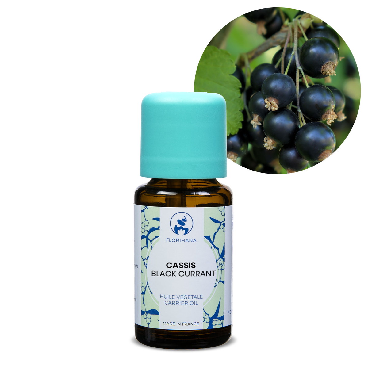 【オーガニック】 カシス ブラックカラント 15ml 未精製 【キャリアオイル 植物油 ベースオイル スキンケア アロマ フロリハナ Florihana】