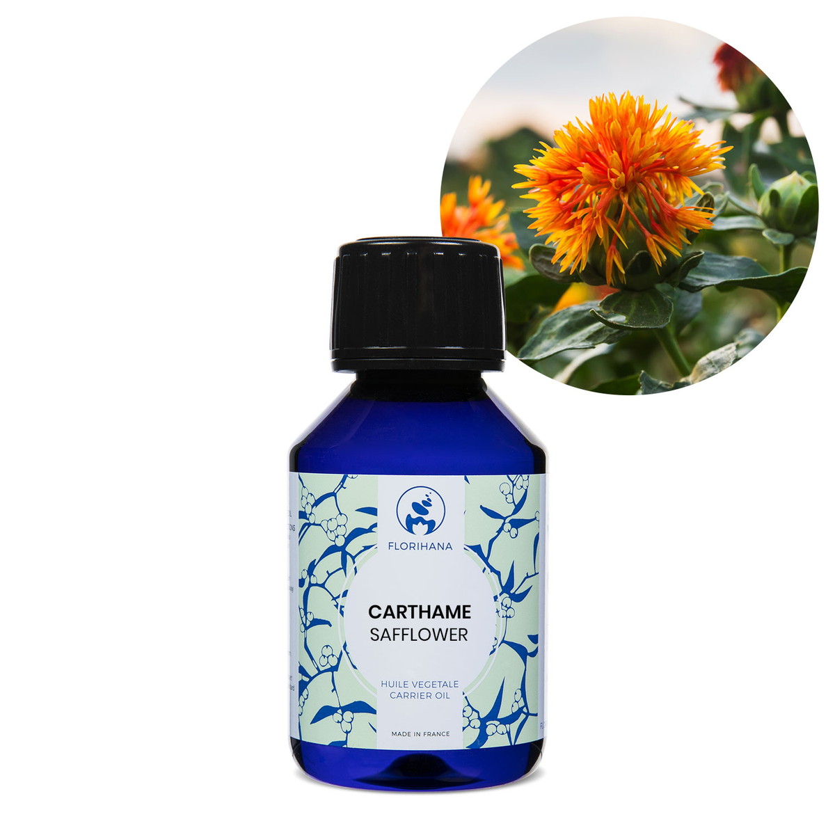 【オーガニック】 サフラワー 紅花　100ml 未精製 【キャリアオイル 植物油 ベースオイル スキンケア アロマ フロリハナ Florihana】
