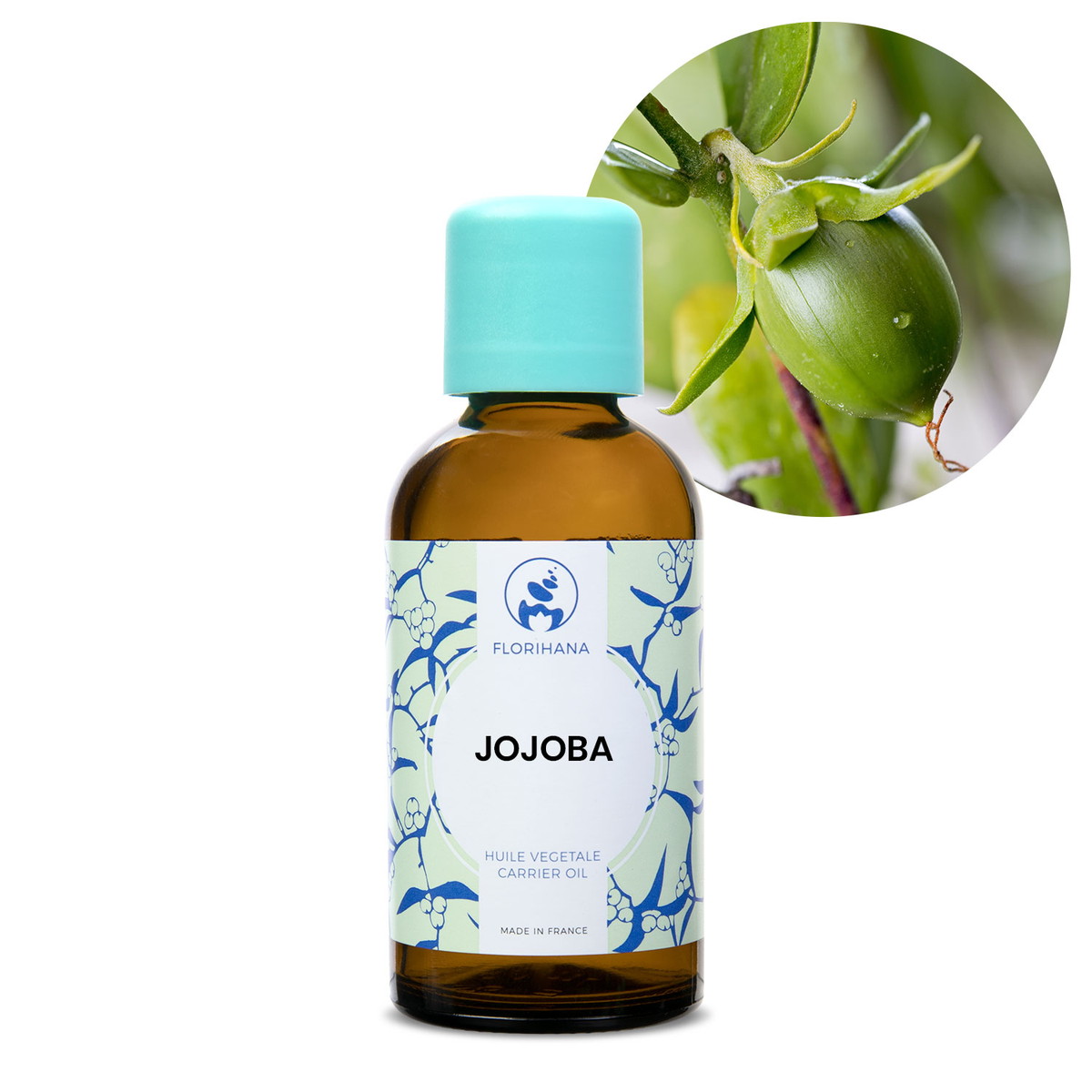 【オーガニック】 ホホバ　50ml 未精製 【キャリアオイル 植物油 ベースオイル スキンケア アロマ フロリハナ Florihana】