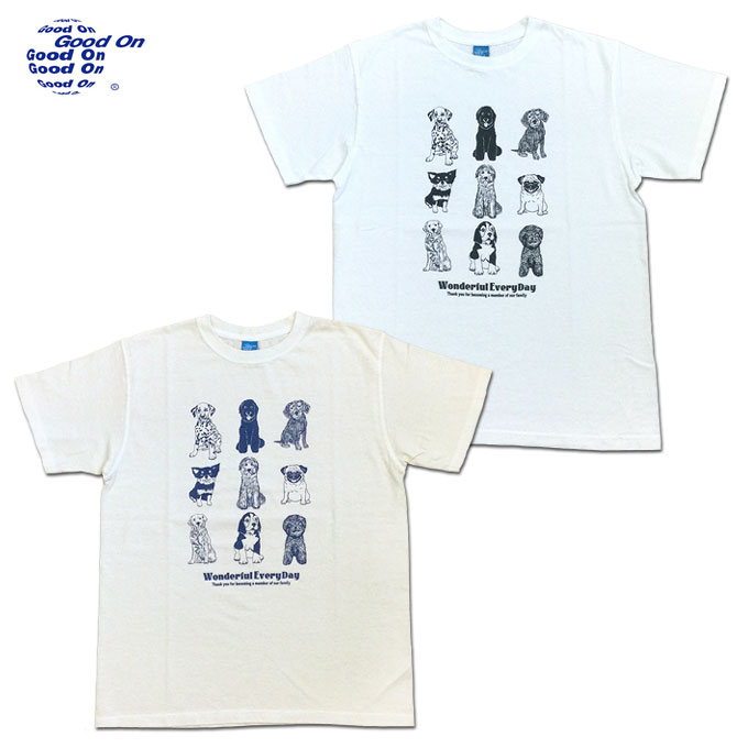 メール便 Good On グッドオン WONDERFUL EVERYDAY S/S TEE Tシャツ DOG COTTONUSA MadeinJAPAN OLSS1253