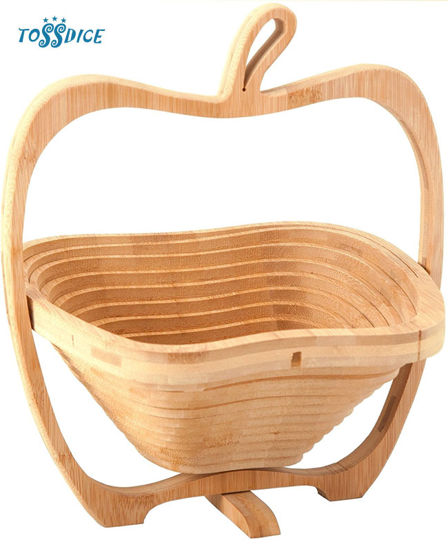 Flossy Rakuten Global Market Tossdice Toss Dice Bamboo Basket Tossdice Toss Dice Bamboo Basket Folding Apple Pot Stand Interior Miscellaneous Goods Kitchen