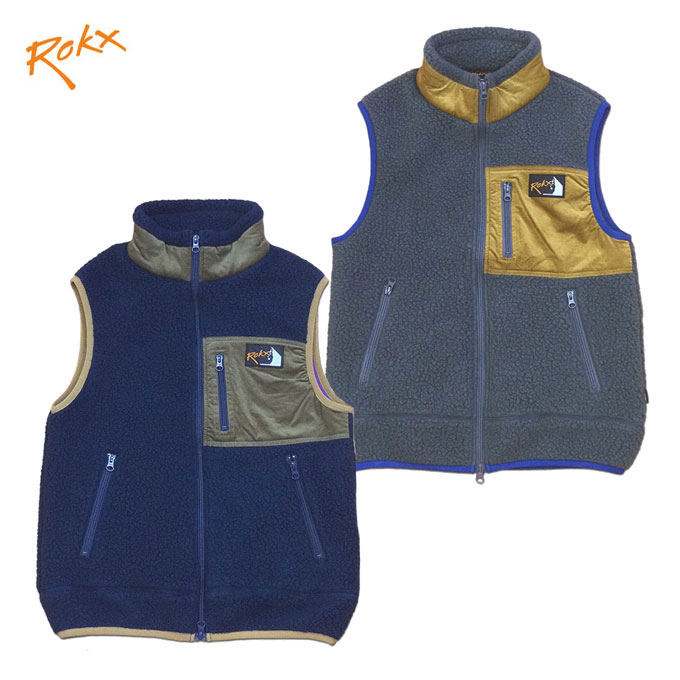 楽天市場】Rokx × Polartec Classic 200 Fleece Vest v neck / Ocher