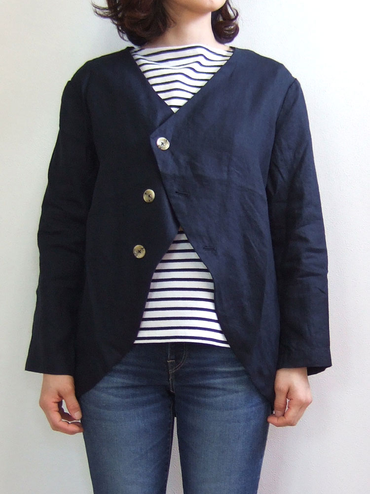 MINELAL 鉱物 ヘンプV素っ首上衣 米国海軍 Hemp V-neck jacket nappalm ナップパーム 麻 110938370