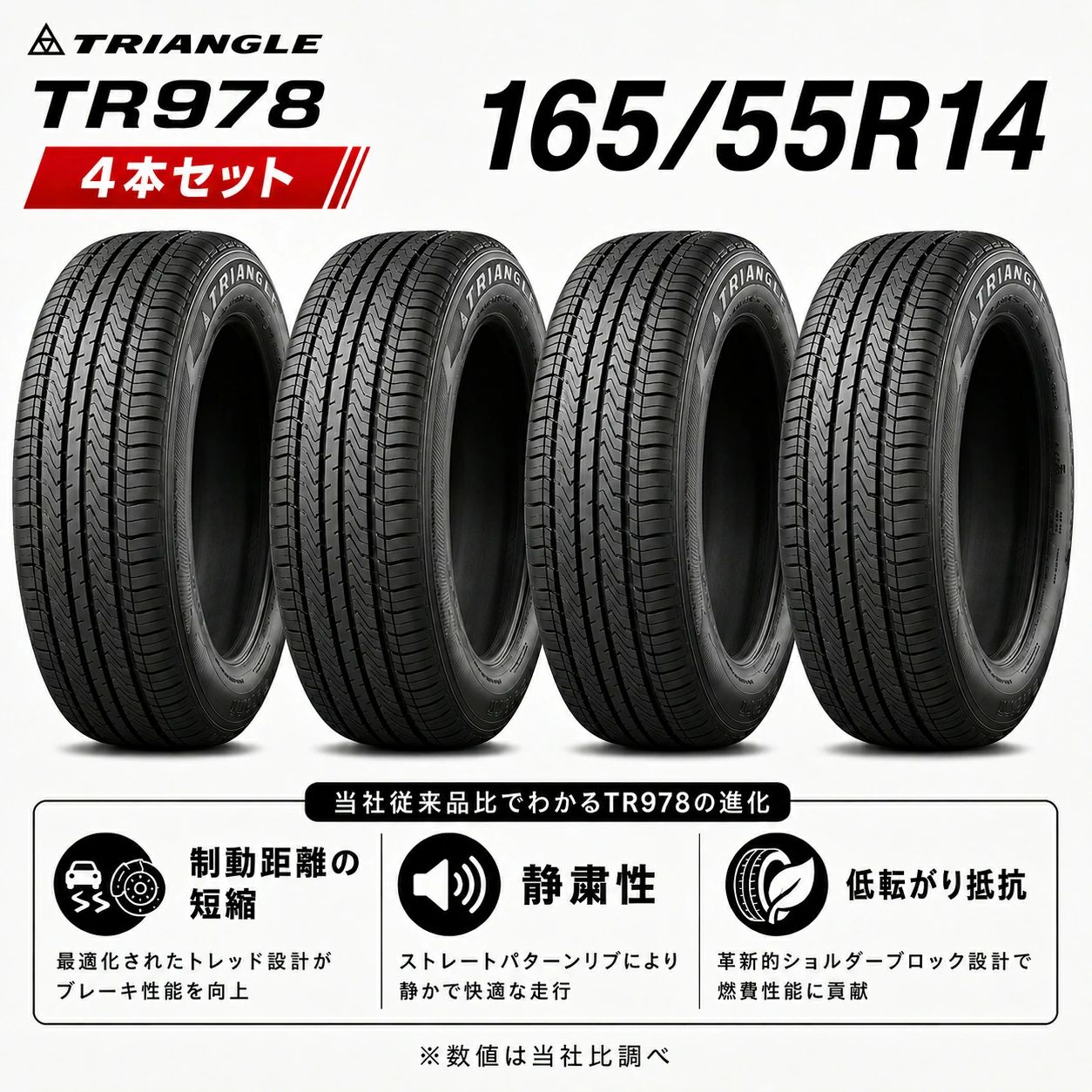 【タイヤ交換可能】165/55R14-72H 4本セット TRIANGLE TR978【送料無料】 たいや 16555R14 1655514 165/55/14 トライアングル タイヤ た｜ガーデン用品専門店フラスタ