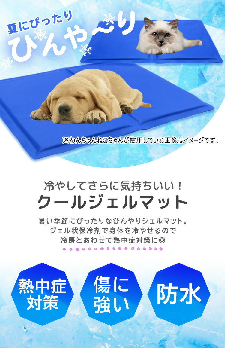 冷感 ジェルマット ペット用品 ケージマット 冷たい 65 50cm ペット用 中型犬 小型犬 熱中症対策 保冷材 暑さ対策 気持ちいい ひんやり 防水 夏用