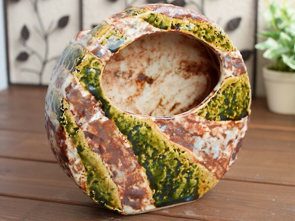 黄瀬戸花瓶 楽天市場】手造り 黄瀬戸花瓶(和食器 花器 花瓶 手づくり 手造り