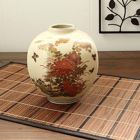 楽天市場】手造り 鶴首花瓶(黄瀬戸貫入入り)(和食器 花器 花瓶
