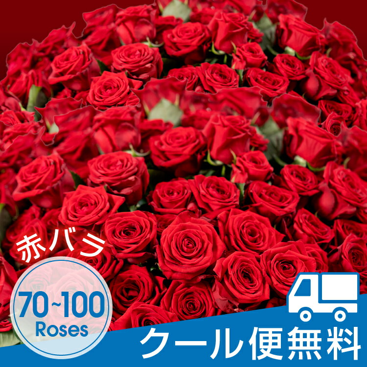 本数指定可 誕生日 ギフト 赤バラ70 100本 花 観葉植物 誕生日 年の数だけバラをプレゼント 記念日 クール便でお届け 激安 プレゼント プレゼント 70 100本まで本数指定可能のバラの花束 誕生日 プラナージュ プリ花対応高級赤バラの花束 結婚記念日 薔薇 結婚祝い