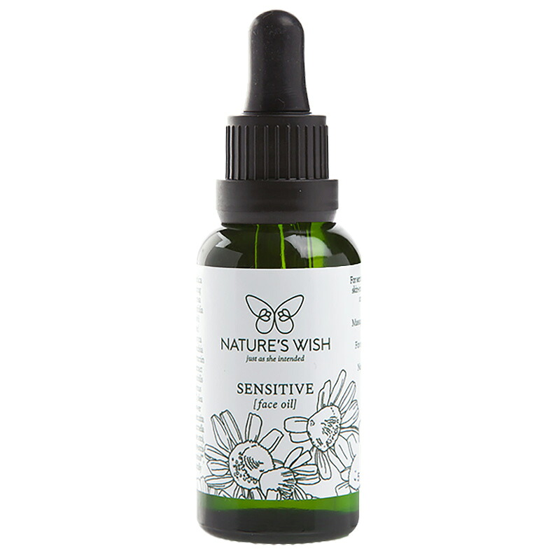 センシティブ フェイスオイル《ネイチャーズウィッシュ》 30ml [フラワーエッセンス/アロマ/エッセンシャルオイル/精油/スキンケア/美容オイル]