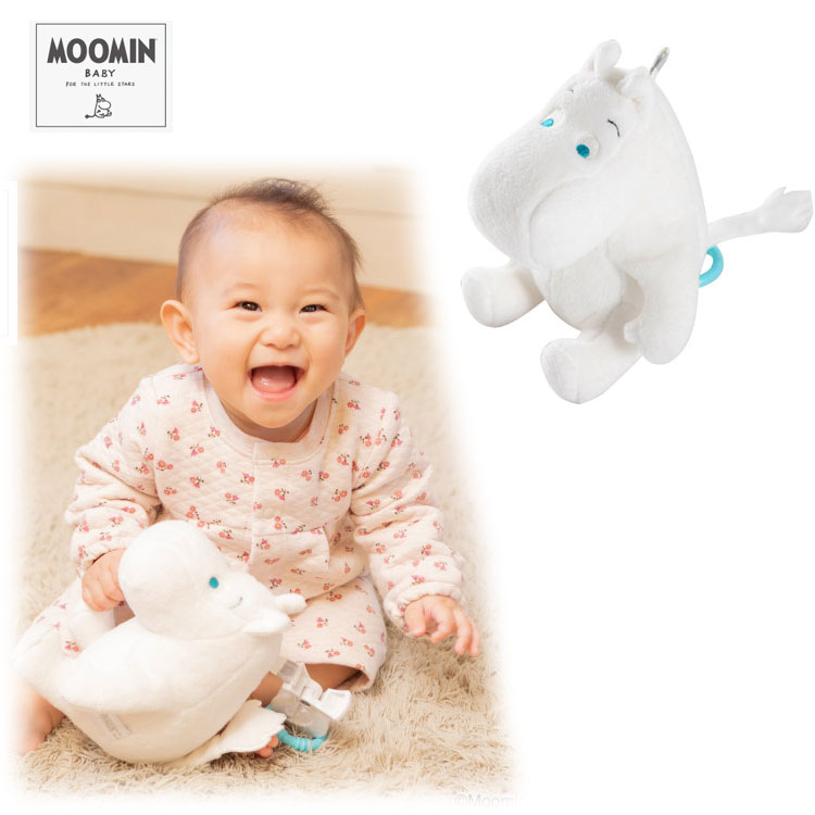 楽天市場 ベビーカートイ ムーミン ミュージカルトイ知育玩具 布のおもちゃ オルゴール 出産祝い クリスマス プレゼント ギフト 赤ちゃん お出かけ おもちゃ 日本育児 正規品 チャイルドシート クリップ付き フラワーキッズ