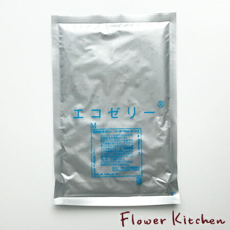 【送料込】(資材)エコゼリー　Mサイズ100g×1箱（50袋） お水より花が長持ちします。 ・抗菌剤入りで水が腐りません。 ・虫を寄せ付けません。 ・99％以上が水。 ・天然成分で安全です。【花資材】【花材】【クラッシュエコゼリー】 FKTS