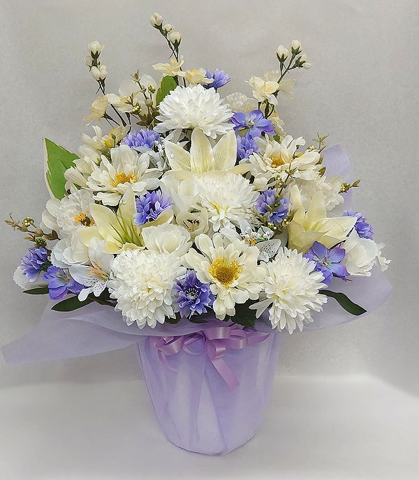 造花！造花！造花！設計者おまかせ申し合わせH50【お供え】【楽ギフ_荷拵え】【楽ギフ_ミサインプット】/花/お花差し上げ物/お供え/ご供養/お悔やみ/命日/法事/御盆/四十九日/No.5