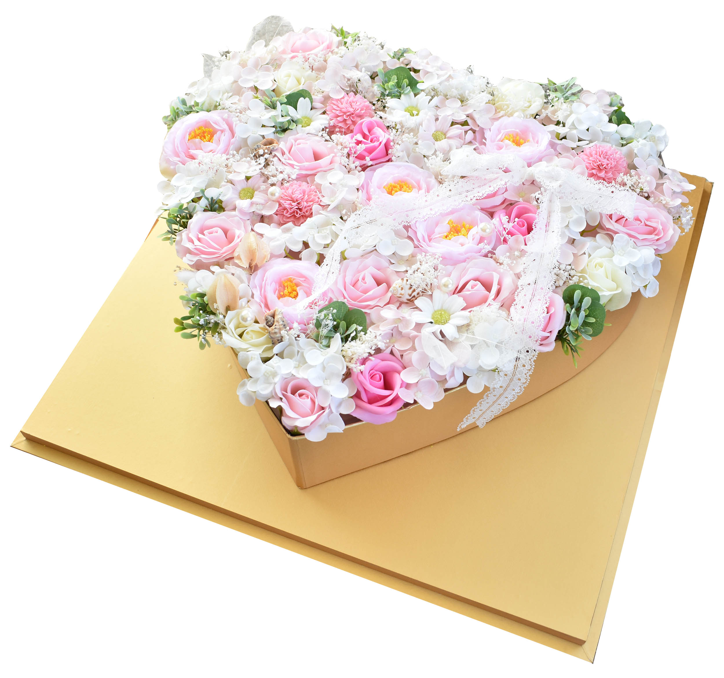 【貨物輸送無料】ソープフラワーピンク 石ケン御花 差し上げ物 生まれ落ちる日 差し上げ物 室内装飾 造花 卒 隠居 成年者式