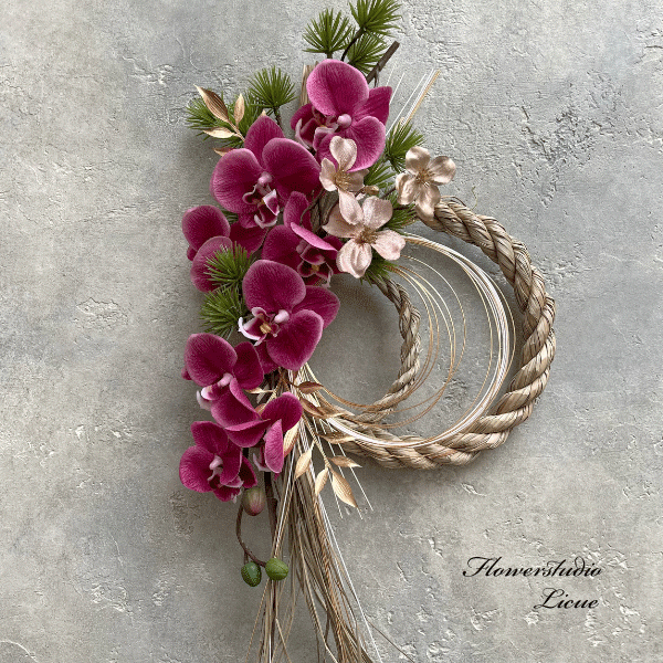 楽天市場】【完売】クリスマスリース しめ縄 胡蝶蘭パリスタイル