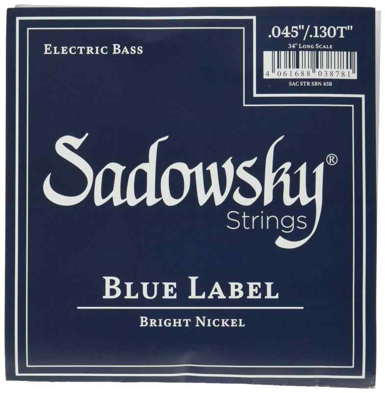 Sadowsky ブルーラベルベース弦 ニッケル弦 5弦 045-130 SBN45B Blue