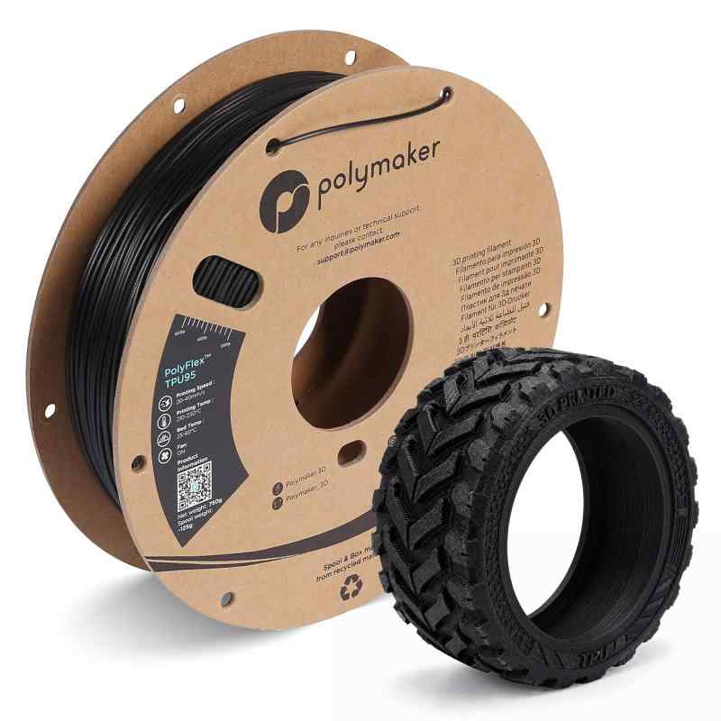 ポリメーカ(Polymaker) 3Dプリンター用フレキシブルフィラメント PolyFlex TPU95 1.75 mm 黒