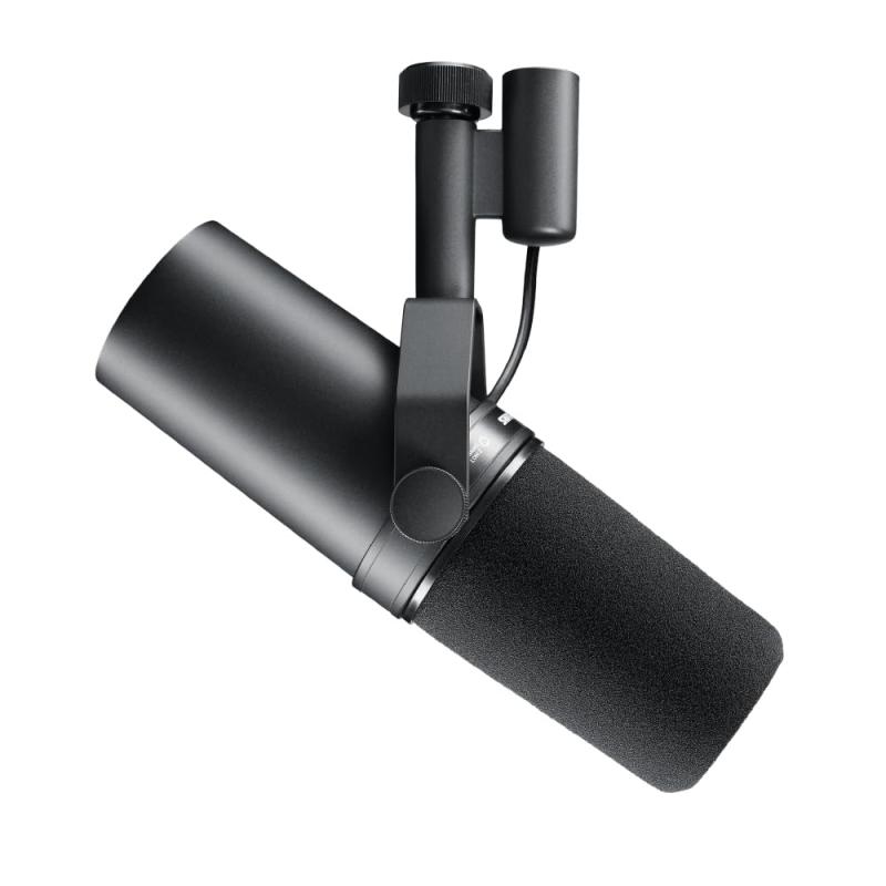 SHURE シュア SM7B : ダイナミックマイク カーディオイド 単一指向性 XLR 有線 ノイズ除去 配信 ストリーミング 音声 音楽 演奏 録音 レコーディング YouTube 実況 ゲーミング ボーカル ポッドキャ