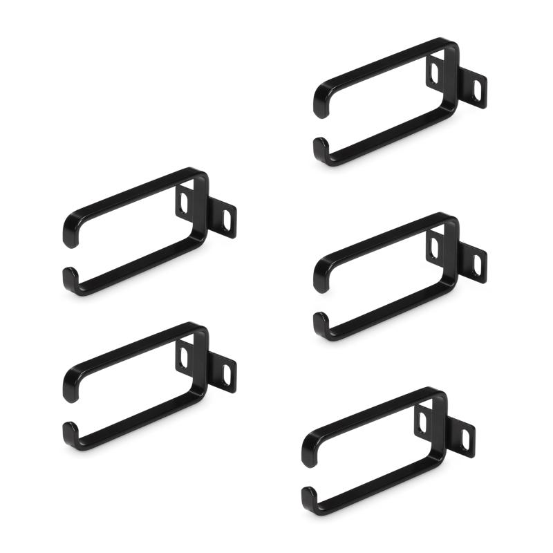 StarTech.com サーバーラック ケーブルホルダー／5個入り／1U／4.5 x 10cm／19インチ データセンターラック キャビネット用／ケーブル管理 Dリングフック／ケーブルオーガナイザー ワイヤーマネ