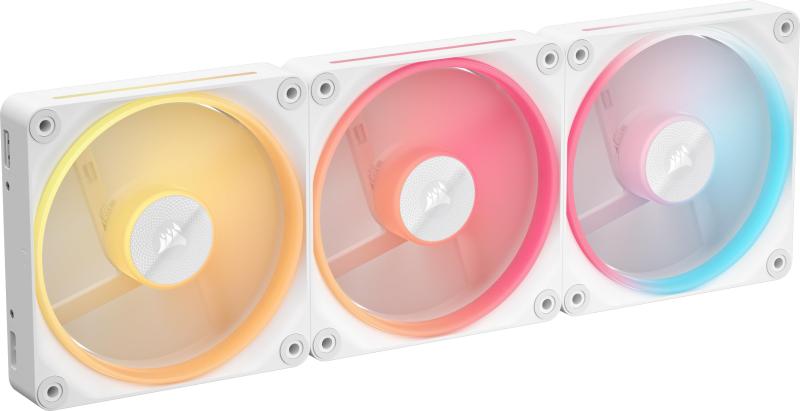 CORSAIR iCUE LINK LX120-R RGB スターターキット 120mm PWM PCケースファン デュアルライトループ トリプルパック ホワイト CO-9051054-WW