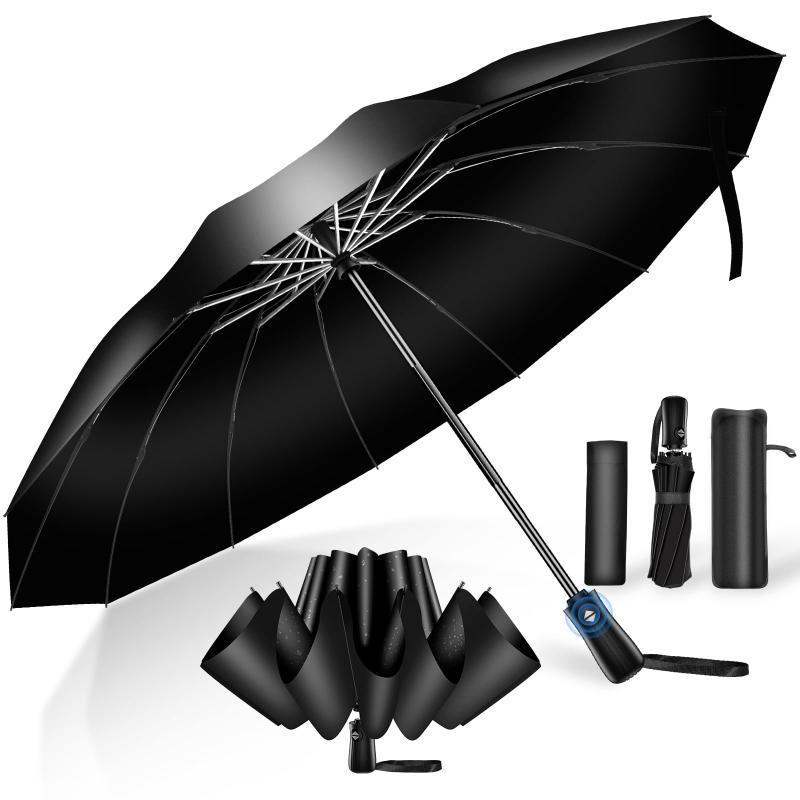 【強化型12本骨 & 逆折り式】折りたたみ傘 折り畳み傘 ワンタッチ 自動開閉 逆折り式 おりたたみ傘 UPF50+ 折りたたみ日傘 超撥水 メンズ傘 超大サイズ 大きい 長持ち 耐強風設計 男子日傘